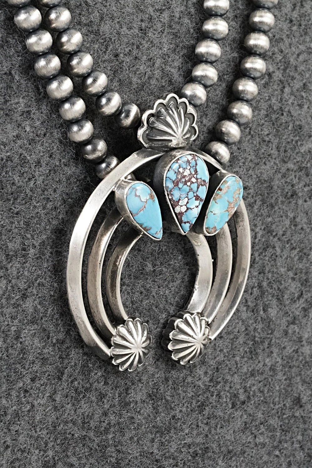 Turquoise & Sterling Silver Necklace - Davey Morgan
