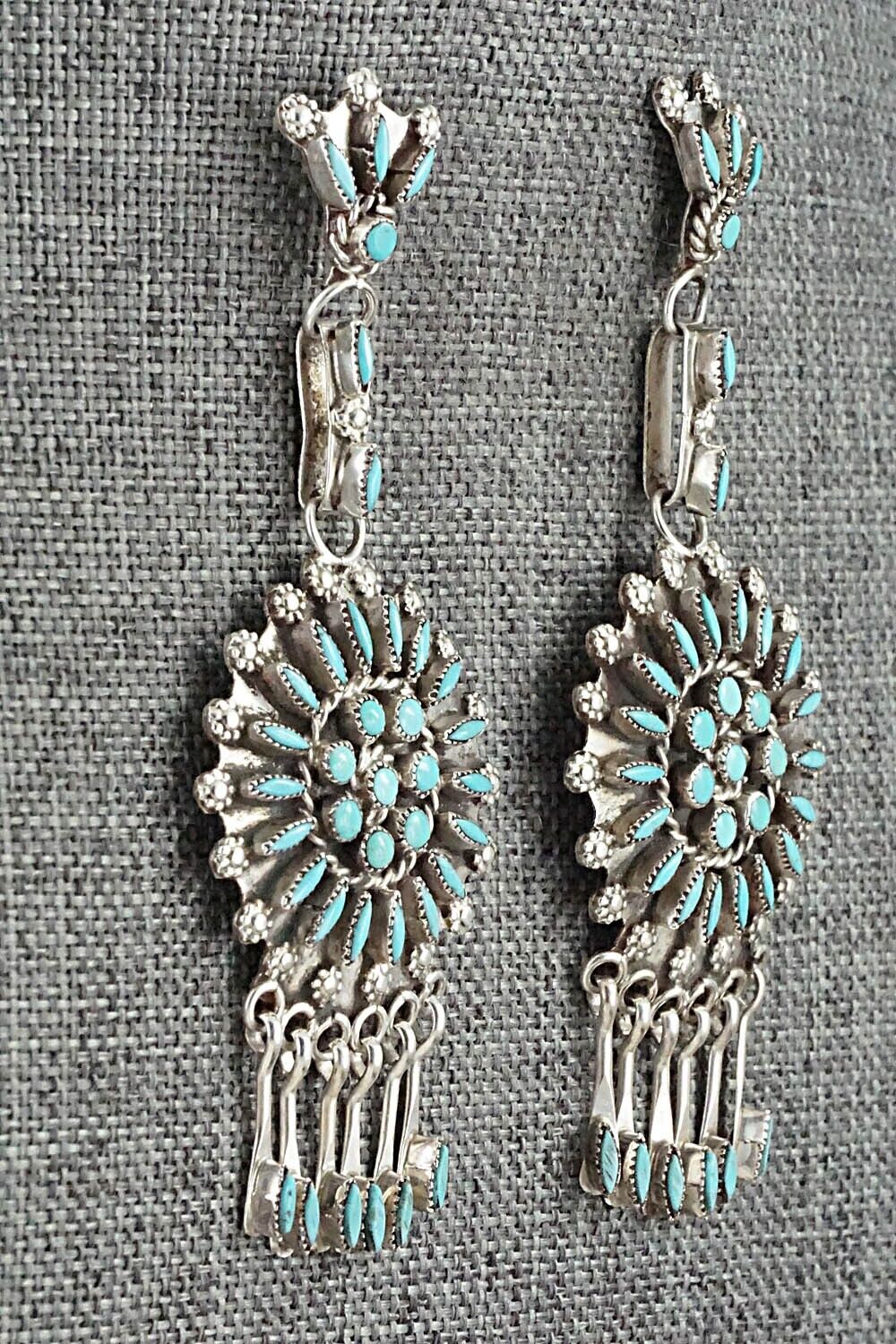 Turquoise & Sterling Silver Squash Blossom Set - Merlinda Chavez