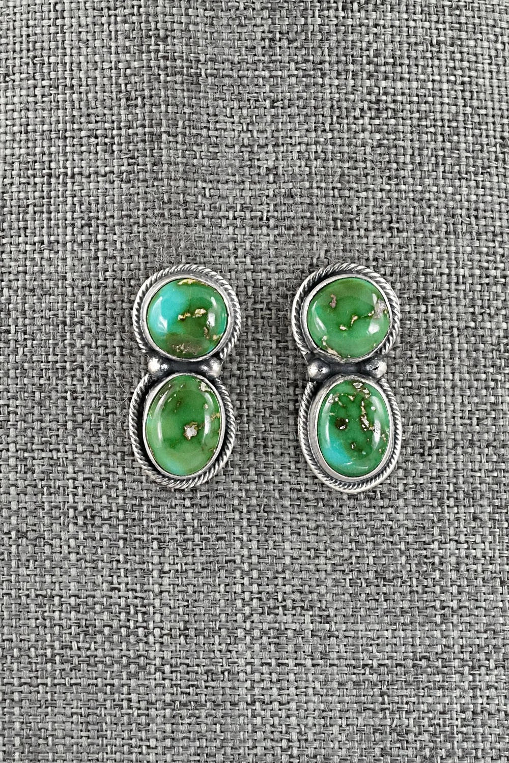 Turquoise & Sterling Silver Squash Blossom Set - Darrin Livingston