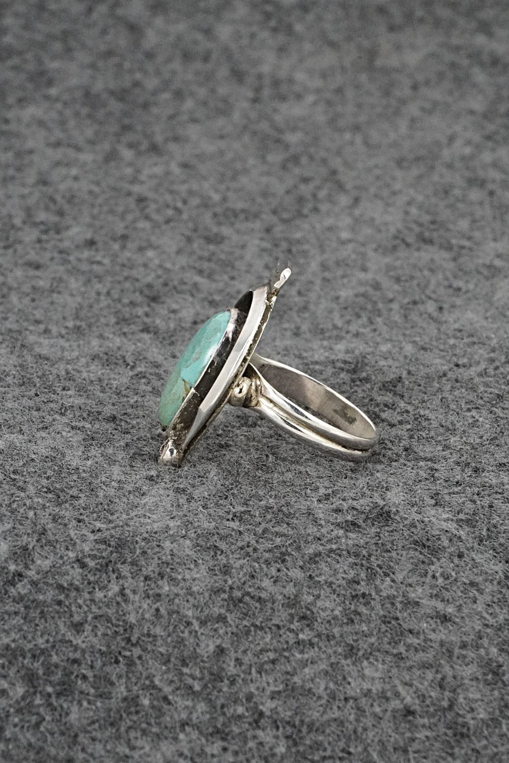 Turquoise & Sterling Silver Ring - Priscilla Reeder - Size 8