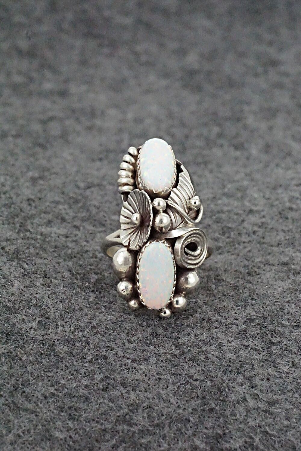 Opalite & Sterling Silver Ring - Max Calladitto - Size 7