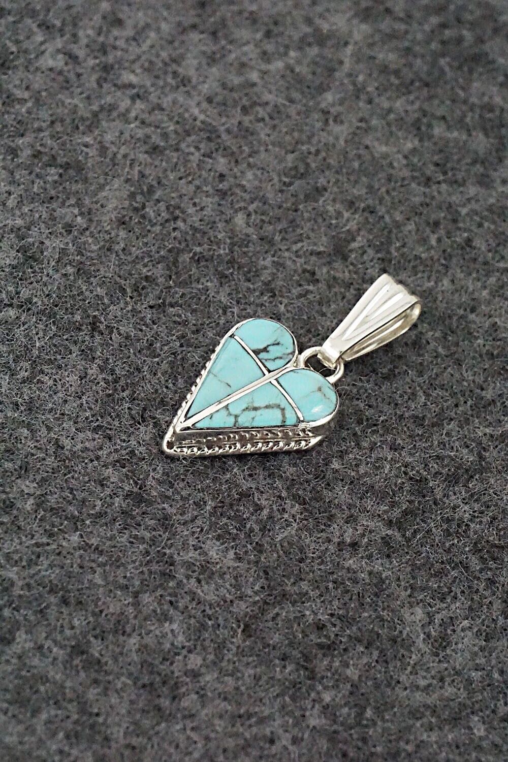 Turquoise & Sterling Silver Pendant - Velda Nastacio