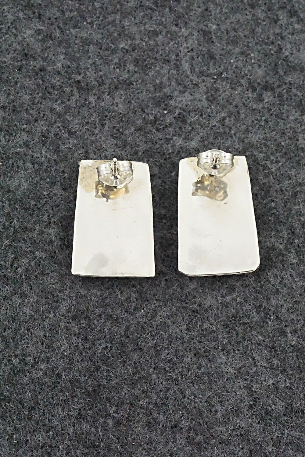 Turquoise & Sterling Silver Earrings - Karlene Seowtewa