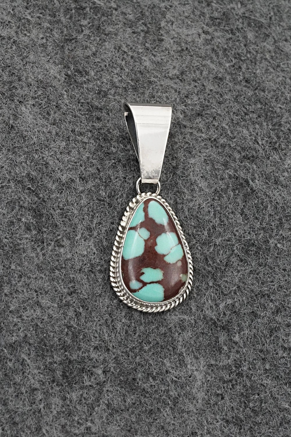 Turquoise & Sterling Silver Pendant - Eugene Gruber