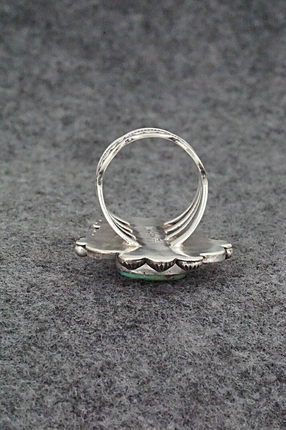 Turquoise & Sterling Silver Ring - Tom Lewis - Size 7.5