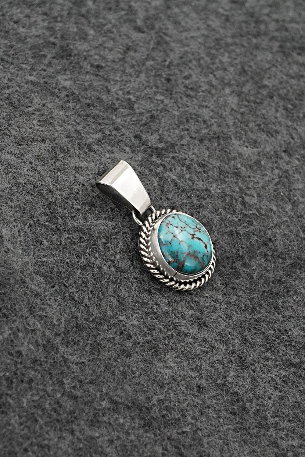 Turquoise & Sterling Silver Pendant - Rena Begay