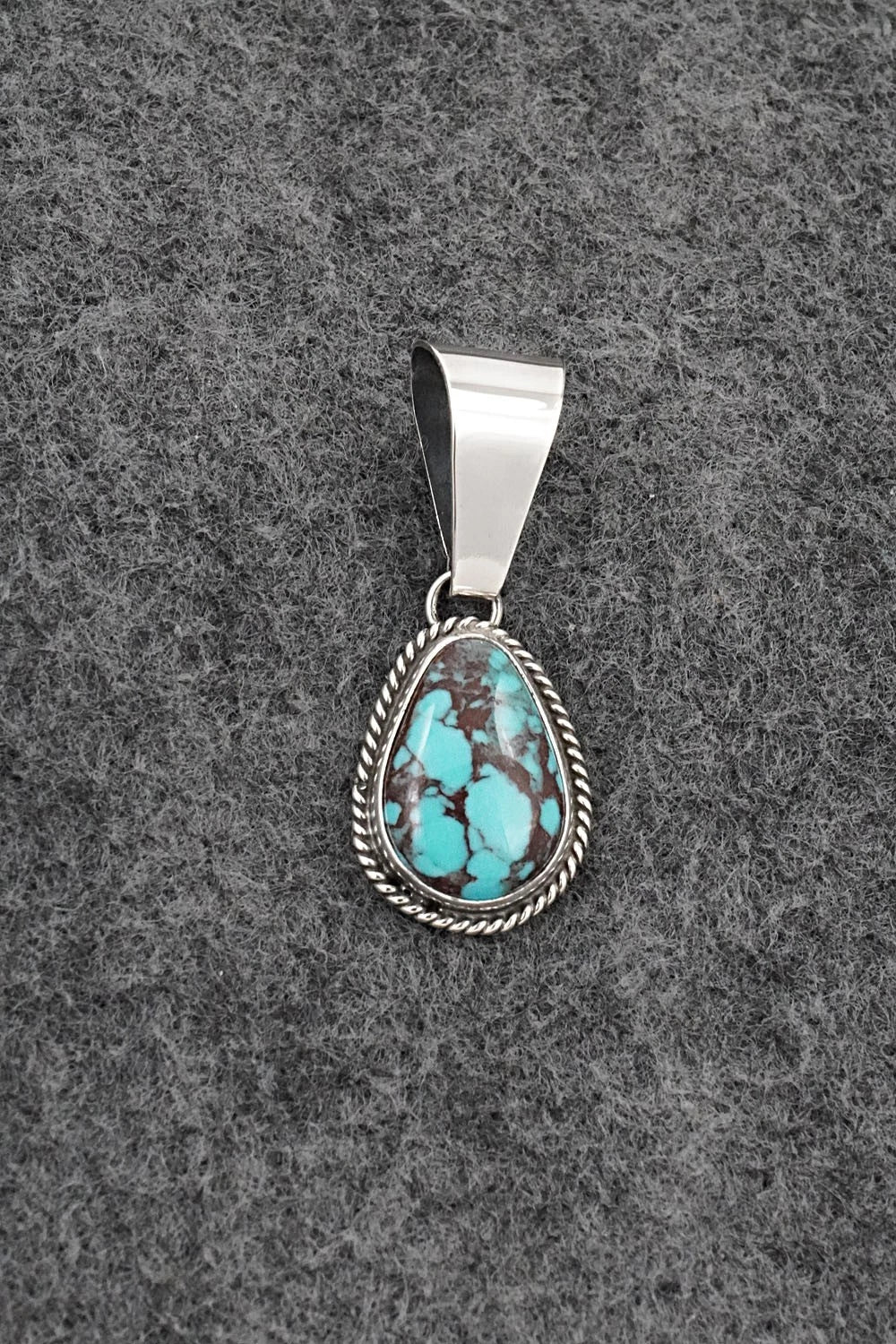Turquoise & Sterling Silver Pendant - Eugene Gruber