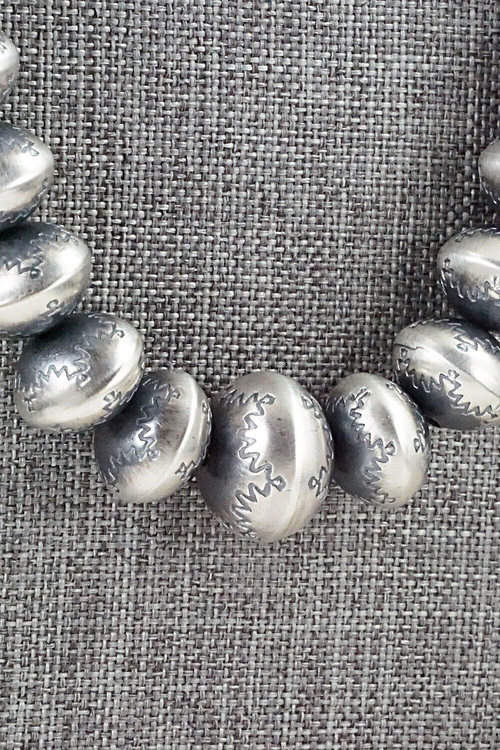 Sterling Silver Navajo Pearl Necklace - Bryannen Halwood