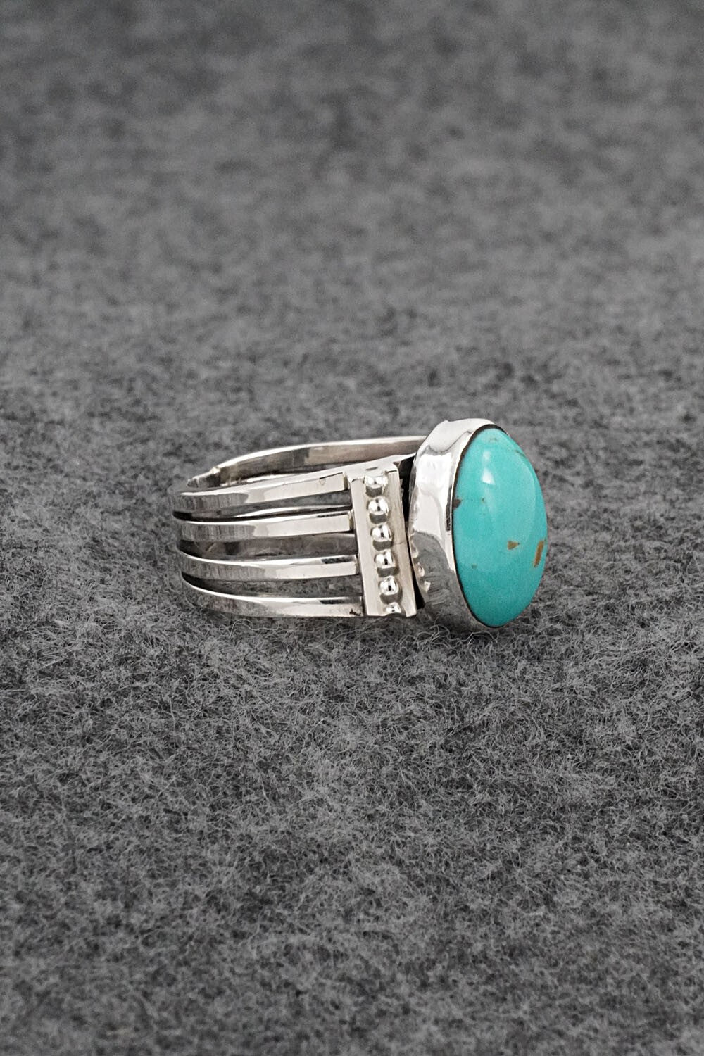 Turquoise & Sterling Silver Ring - Thomas Yazzie - Size 7