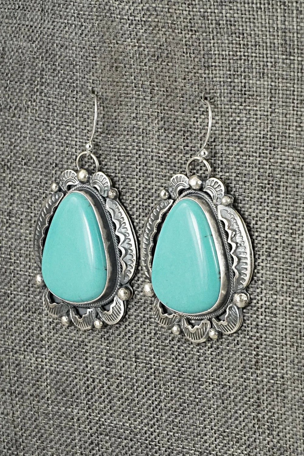 Turquoise & Sterling Silver Earrings - Jackson Hoskie