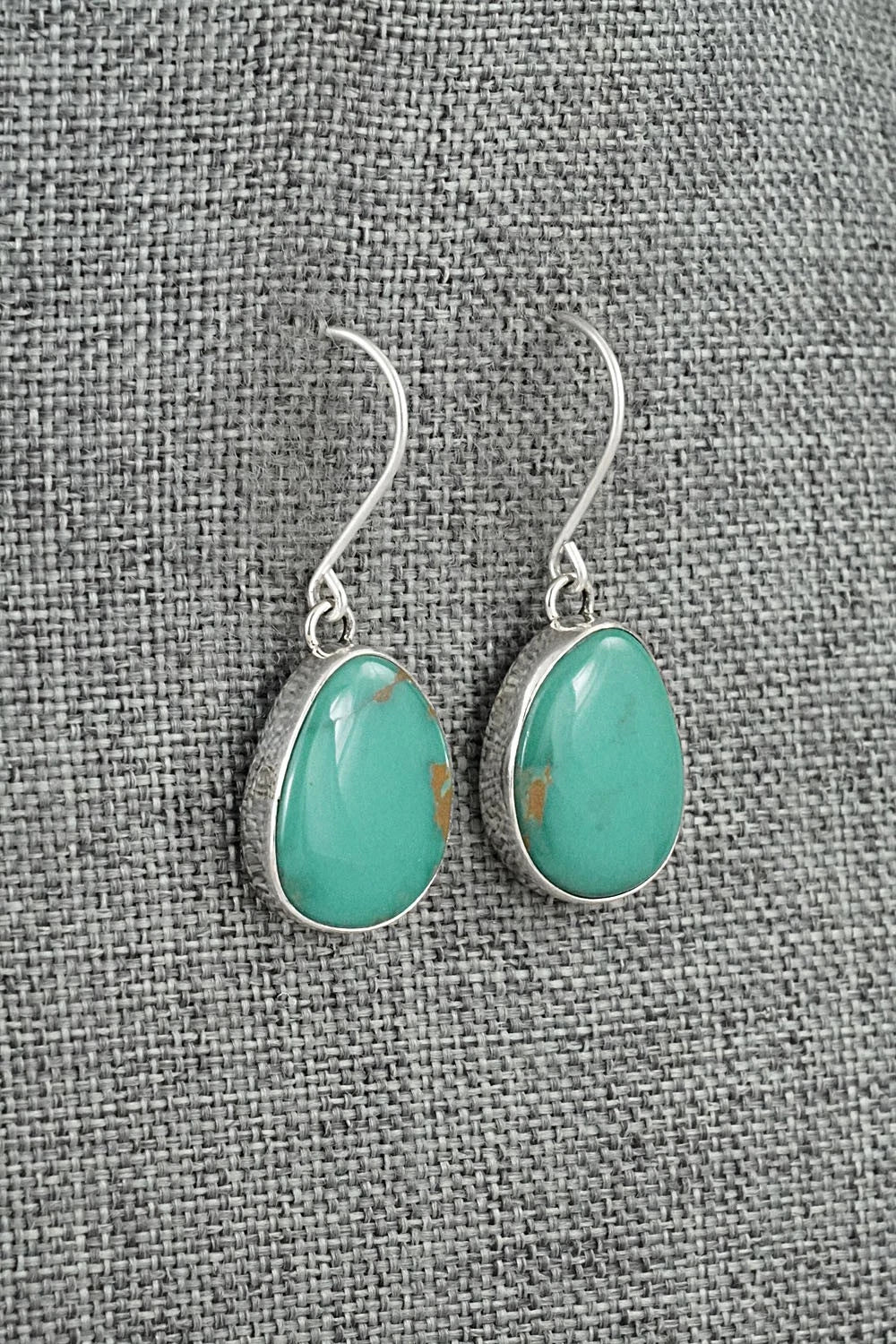 Turquoise & Sterling Silver Earrings - Eugene Gruber