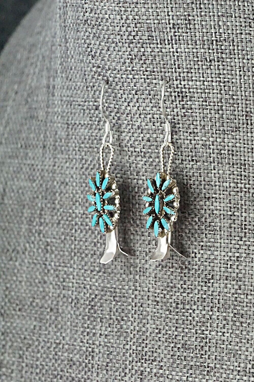 Turquoise & Sterling Silver Mini Squash Blossom Set - Lorna Peina