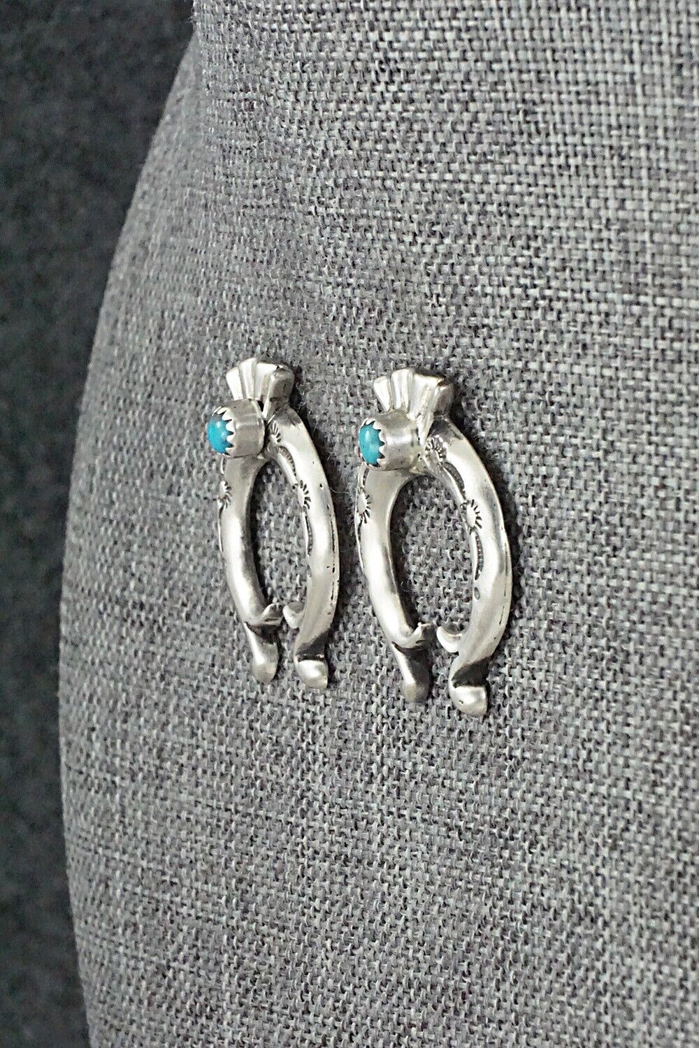 Turquoise & Sterling Silver Earrings - Adrienne Gordon