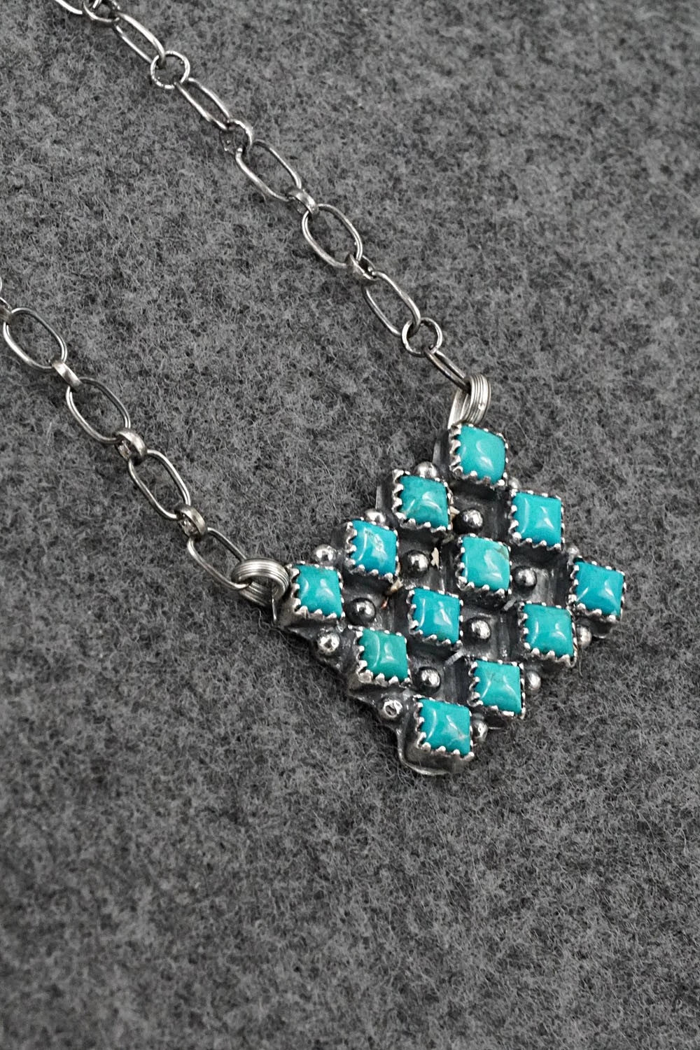 Turquoise & Sterling Silver Necklace - Melissa Anderson