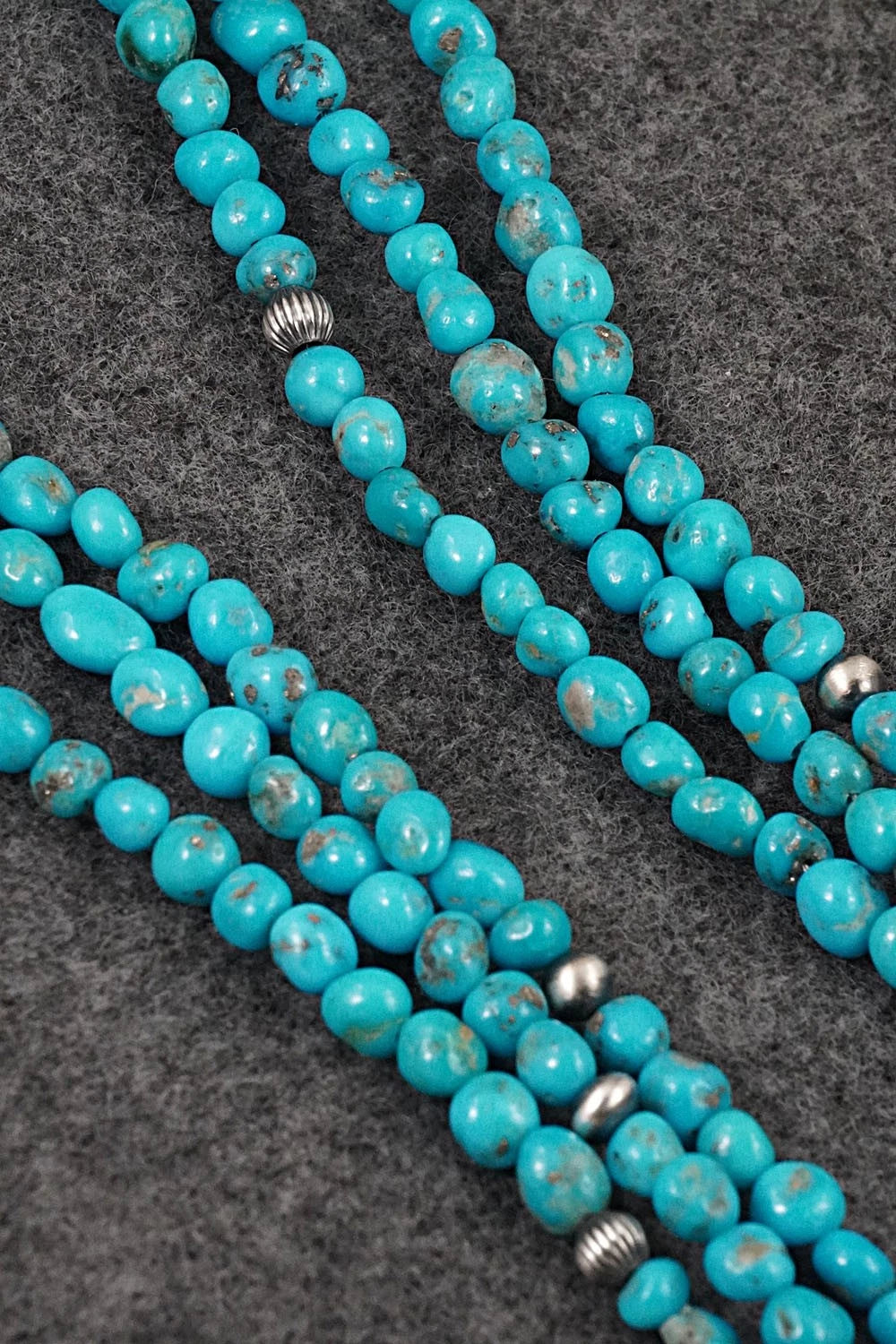 Turquoise & Sterling Silver Necklace - Theresa Skeets