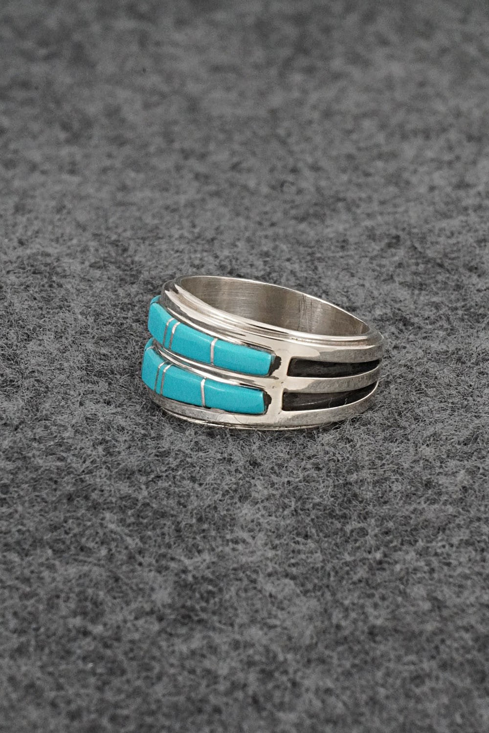 Turquoise & Sterling Silver Ring - Wilbert Muskett Jr. - Size 7.75