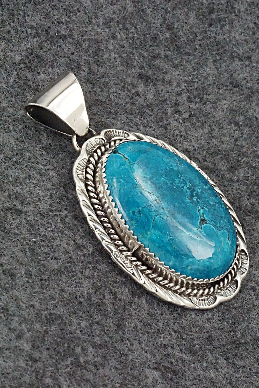 Turquoise & Sterling Silver Pendant - Freda Martinez