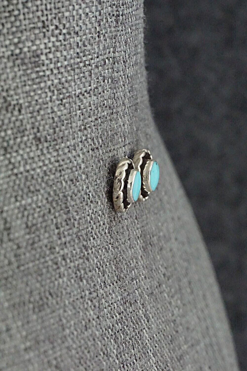 Turquoise & Sterling Silver Earrings - Carina Leekity