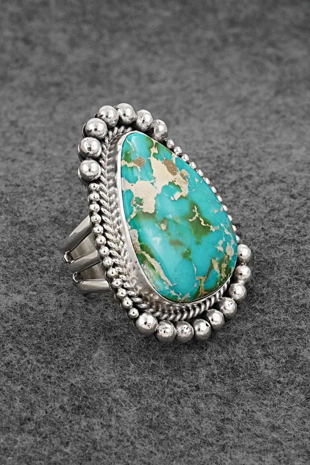 Turquoise & Sterling Silver Ring - Michael Calladitto - Size 9.5