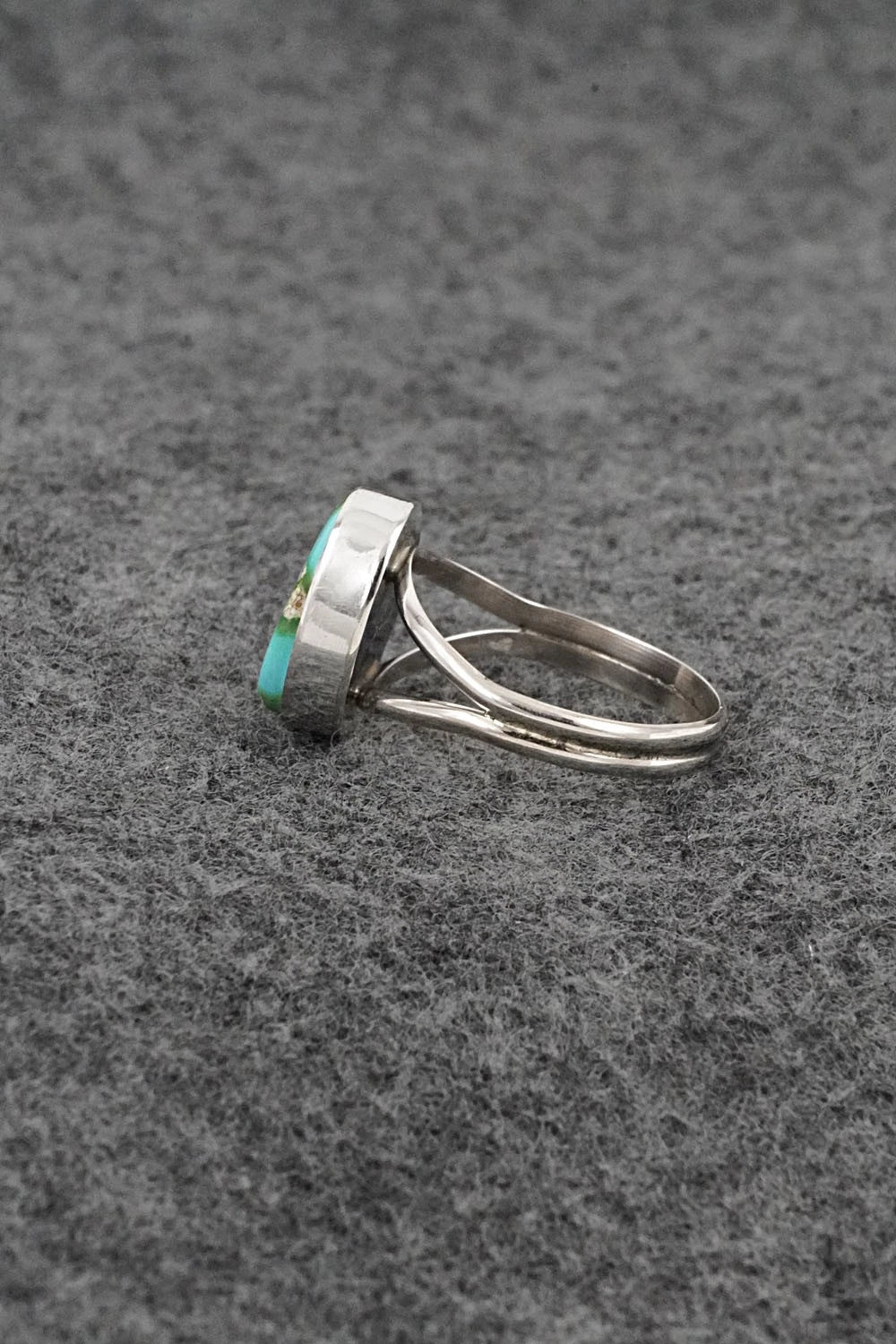 Turquoise & Sterling Silver Ring - Rosemary Saunders - Size 7.5