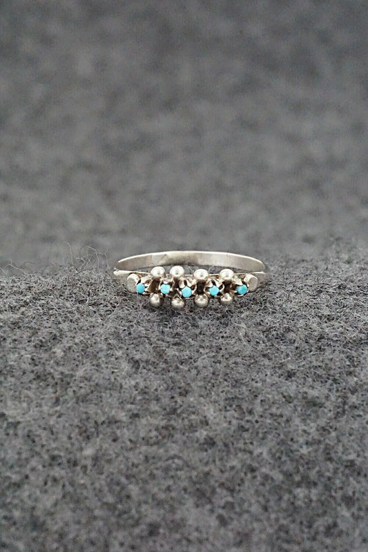 Turquoise & Sterling Silver Ring - Justin Amesoli - Size 6.25