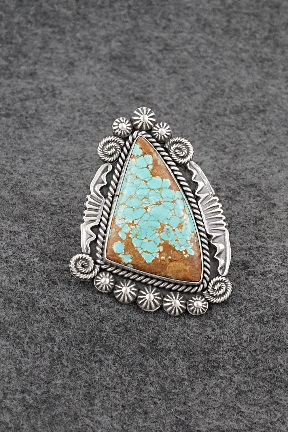 Turquoise & Sterling Silver Ring - Michael Calladitto - Size 9