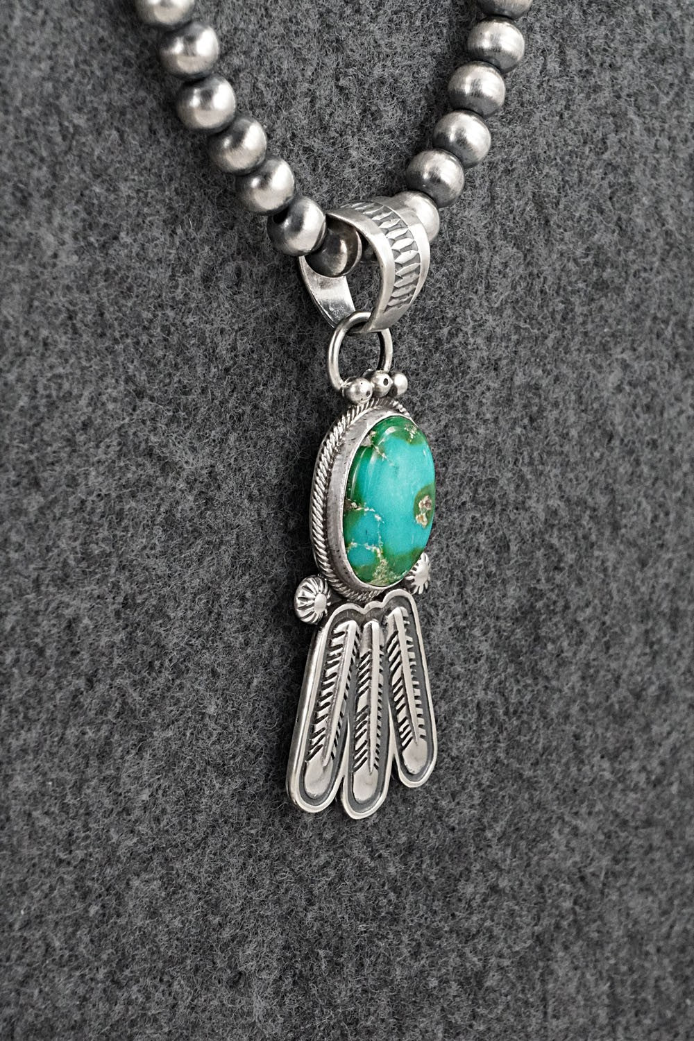 Turquoise & Sterling Silver Necklace - Verley Betone