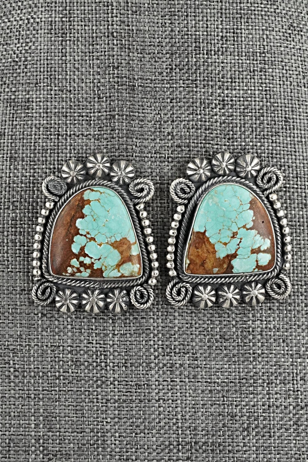 Turquoise & Sterling Silver Necklace and Earrings Set - Paul Livingston