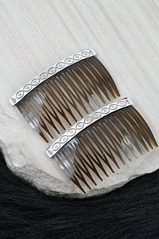 Sterling Silver Hair Combs - Bertha Begay
