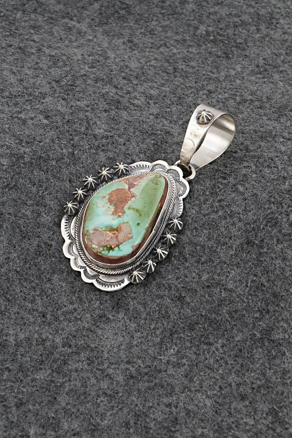 Turquoise & Sterling Silver Pendant - Darrin Livingston