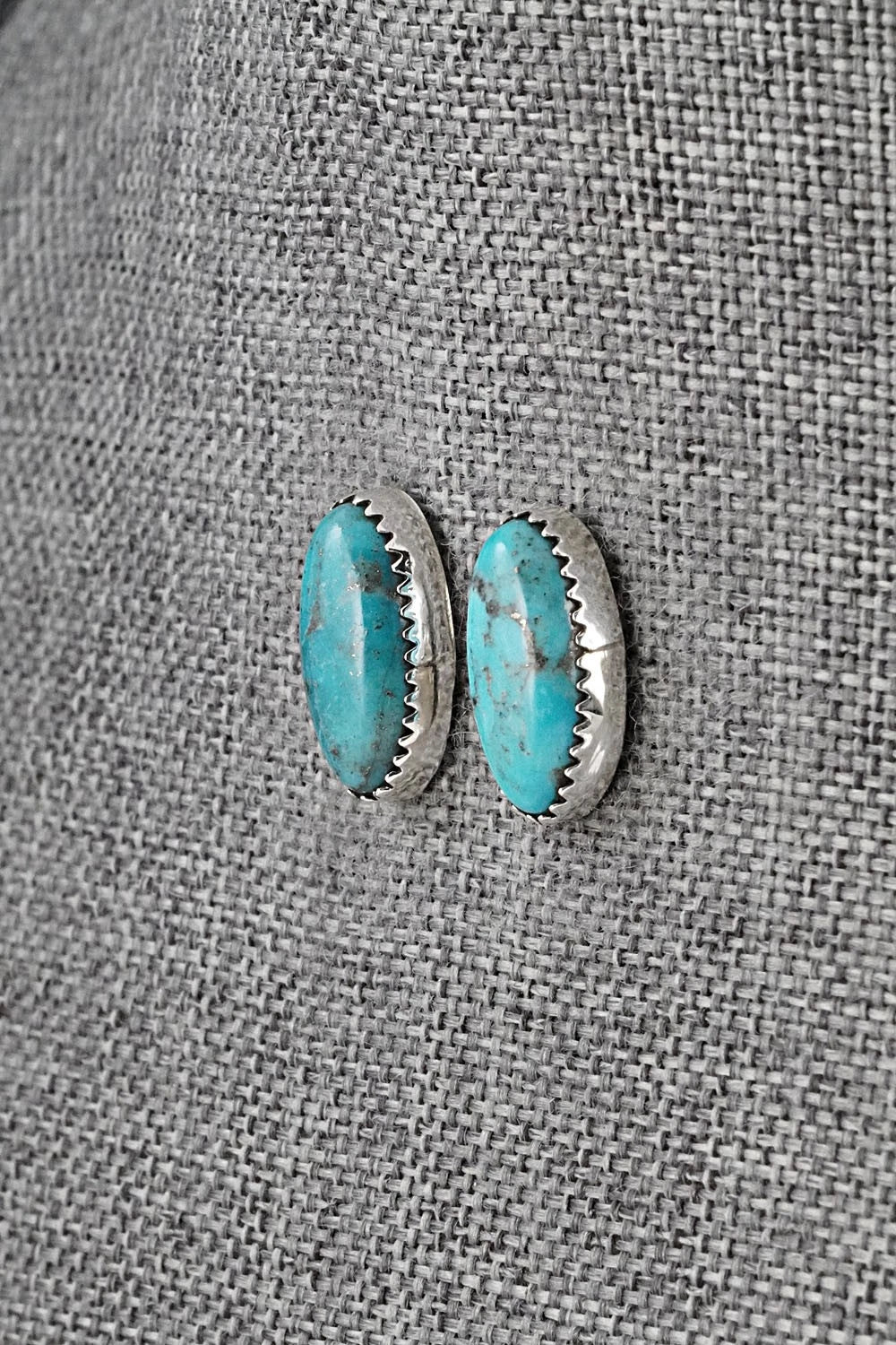 Turquoise & Sterling Silver Necklace and Earrings Set - Murray Hannaweeka
