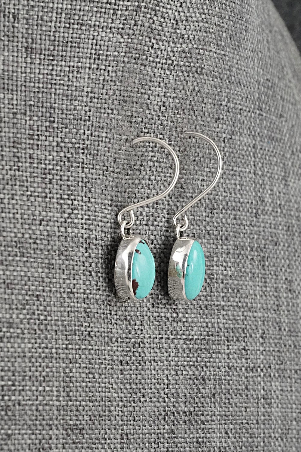 Turquoise & Sterling Silver Earrings - Eugene Gruber