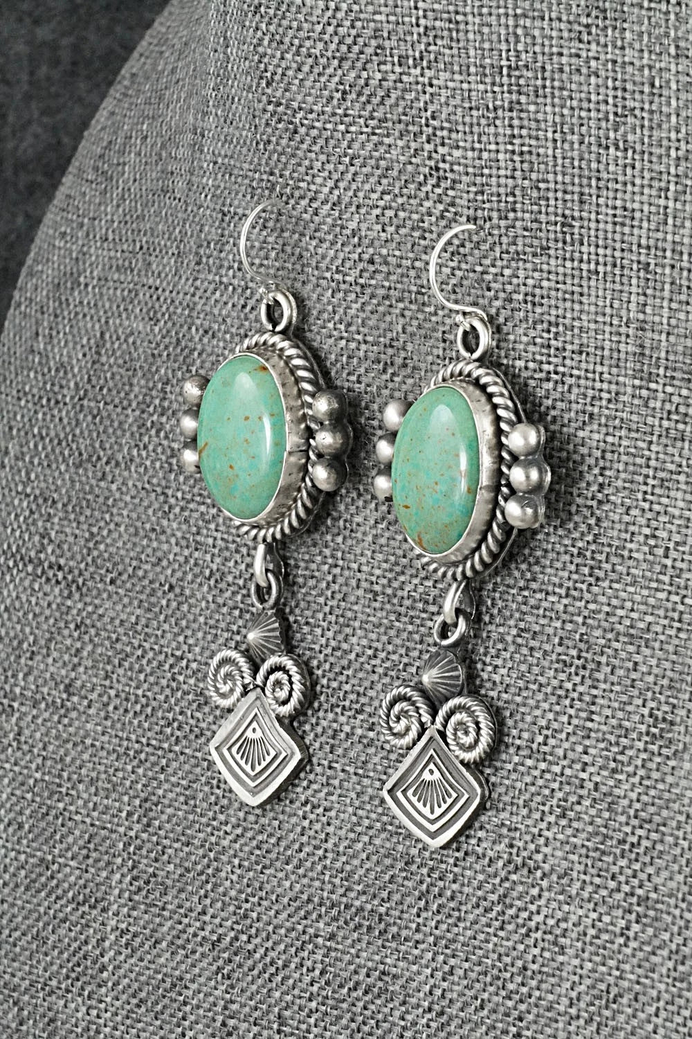 Turquoise & Sterling Silver Earrings - Michael Calladitto