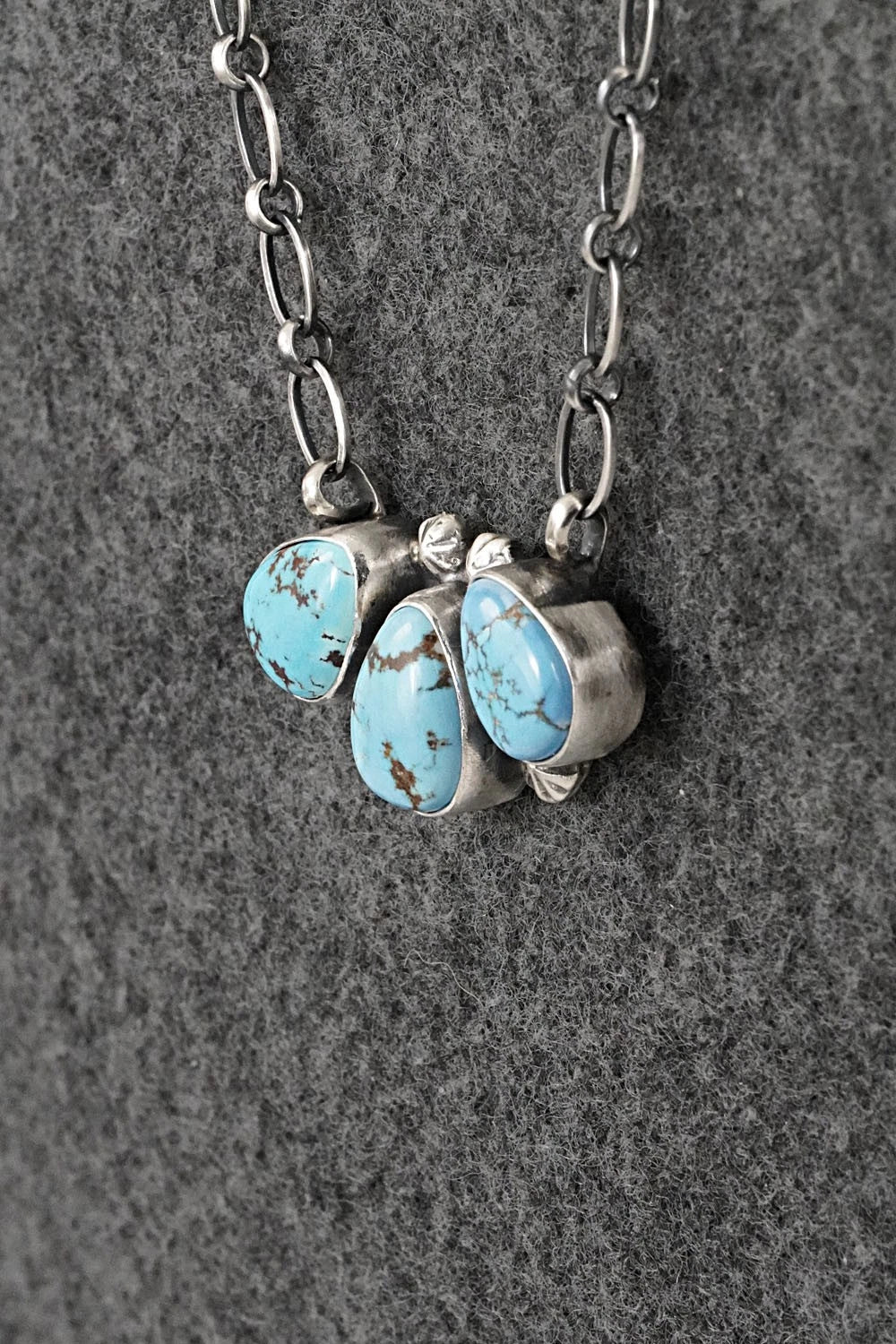 Turquoise & Sterling Silver Necklace - Darrin Livingston