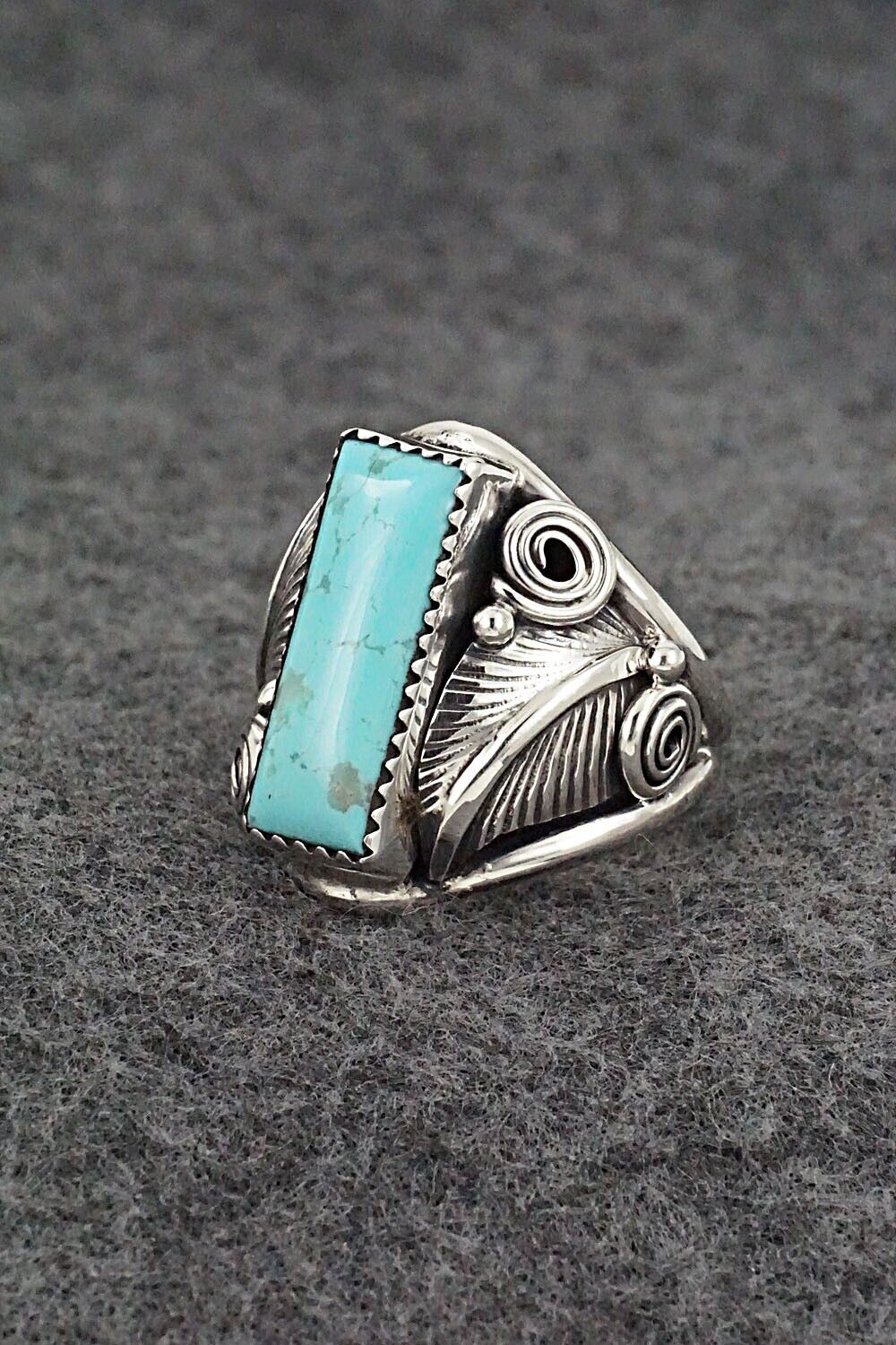 Turquoise & Sterling Silver Ring - Darrell Morgan - Size 9