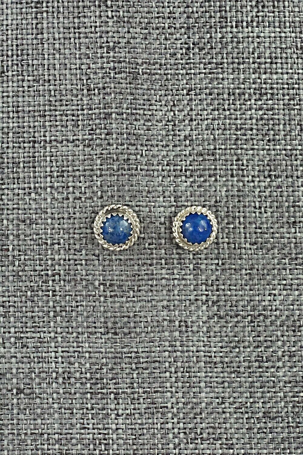 Lapis & Sterling Silver Earrings - Esther White