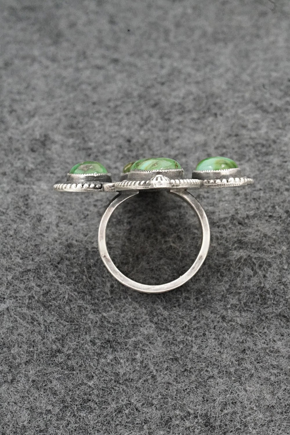 Turquoise & Sterling Silver Ring - Calvin Martinez - Size 8
