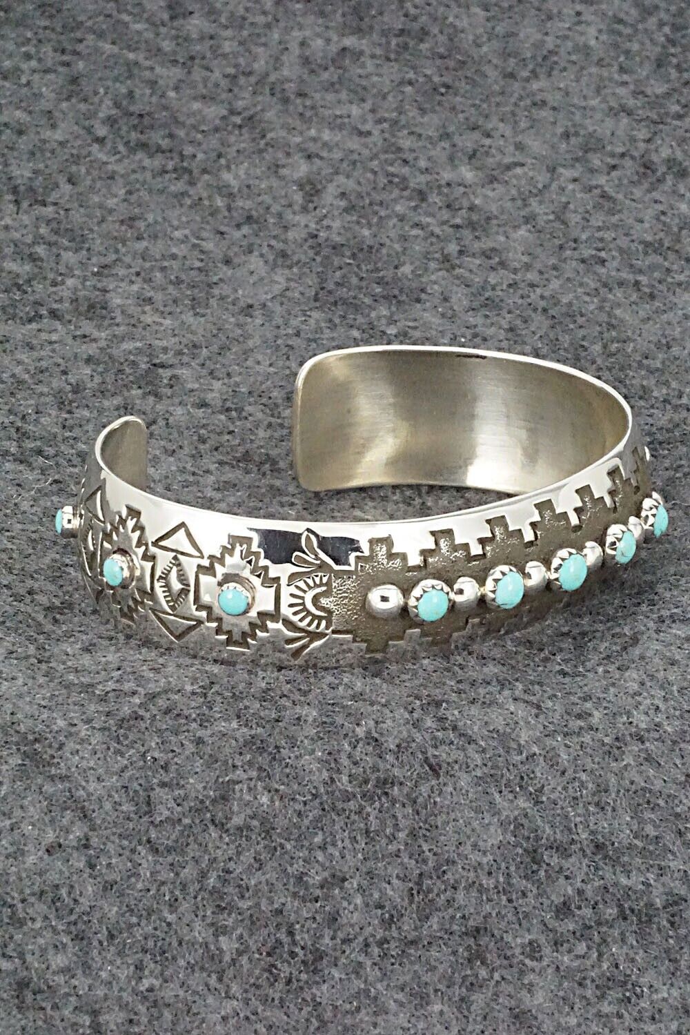 Turquoise and Sterling Silver Bracelet - Debra Lee Tahe