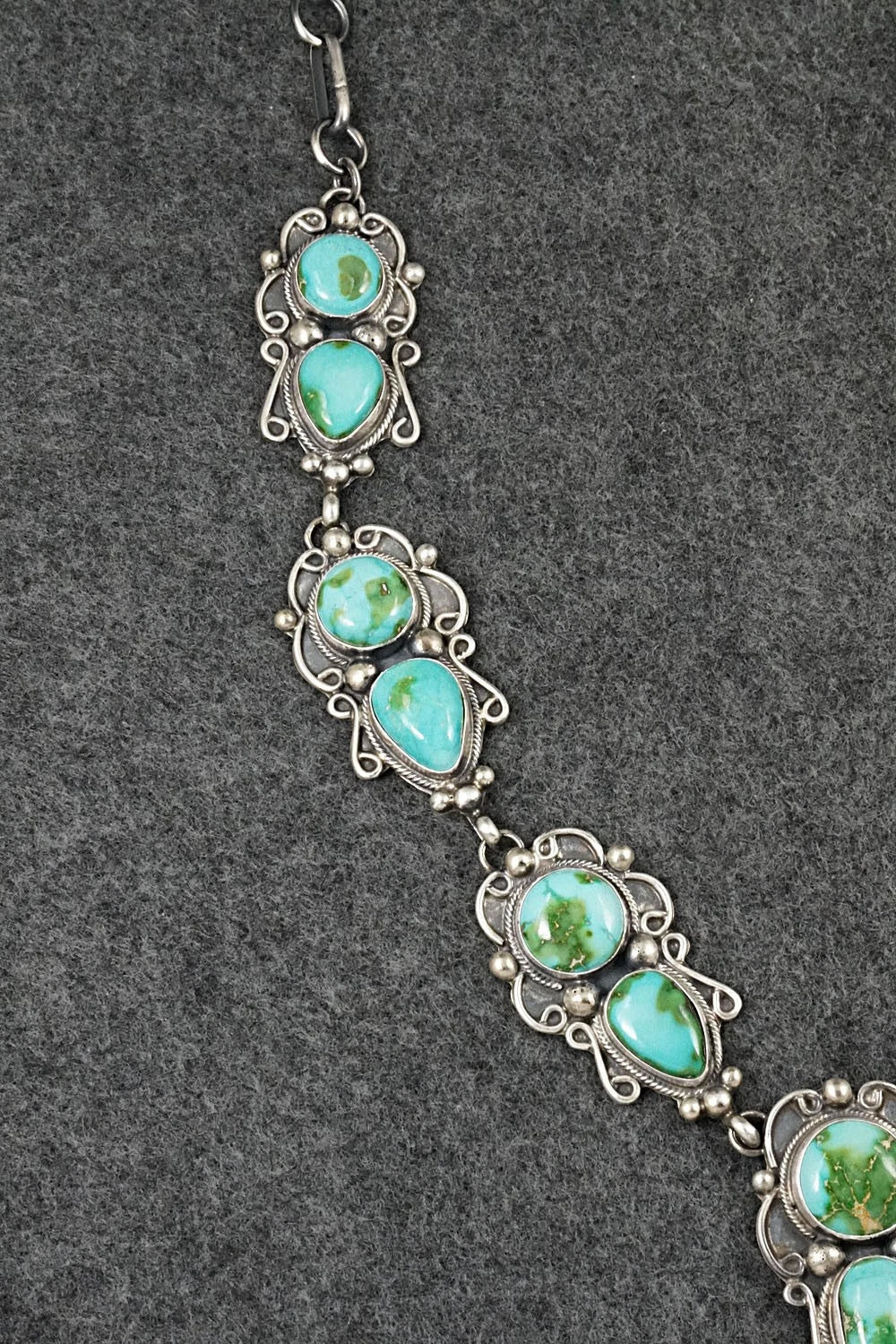 Turquoise & Sterling Silver Necklace and Earrings Set - Kathleen Livingston