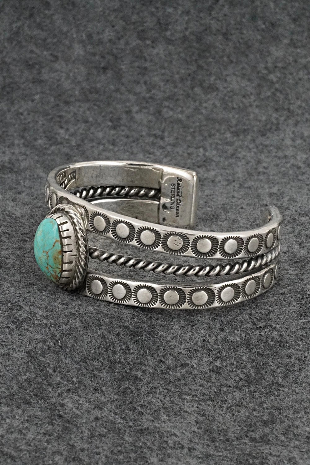 Turquoise & Sterling Silver Bracelet - Roland Dixson