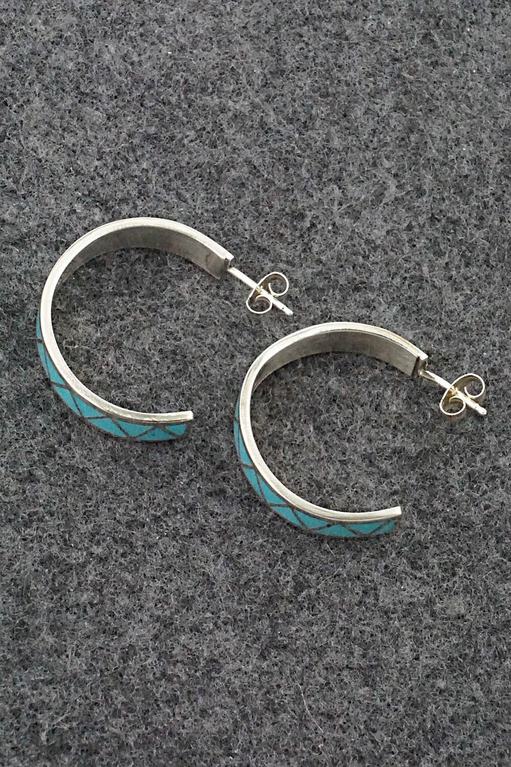 Turquoise & Sterling Silver Earrings - Claudine Haloo