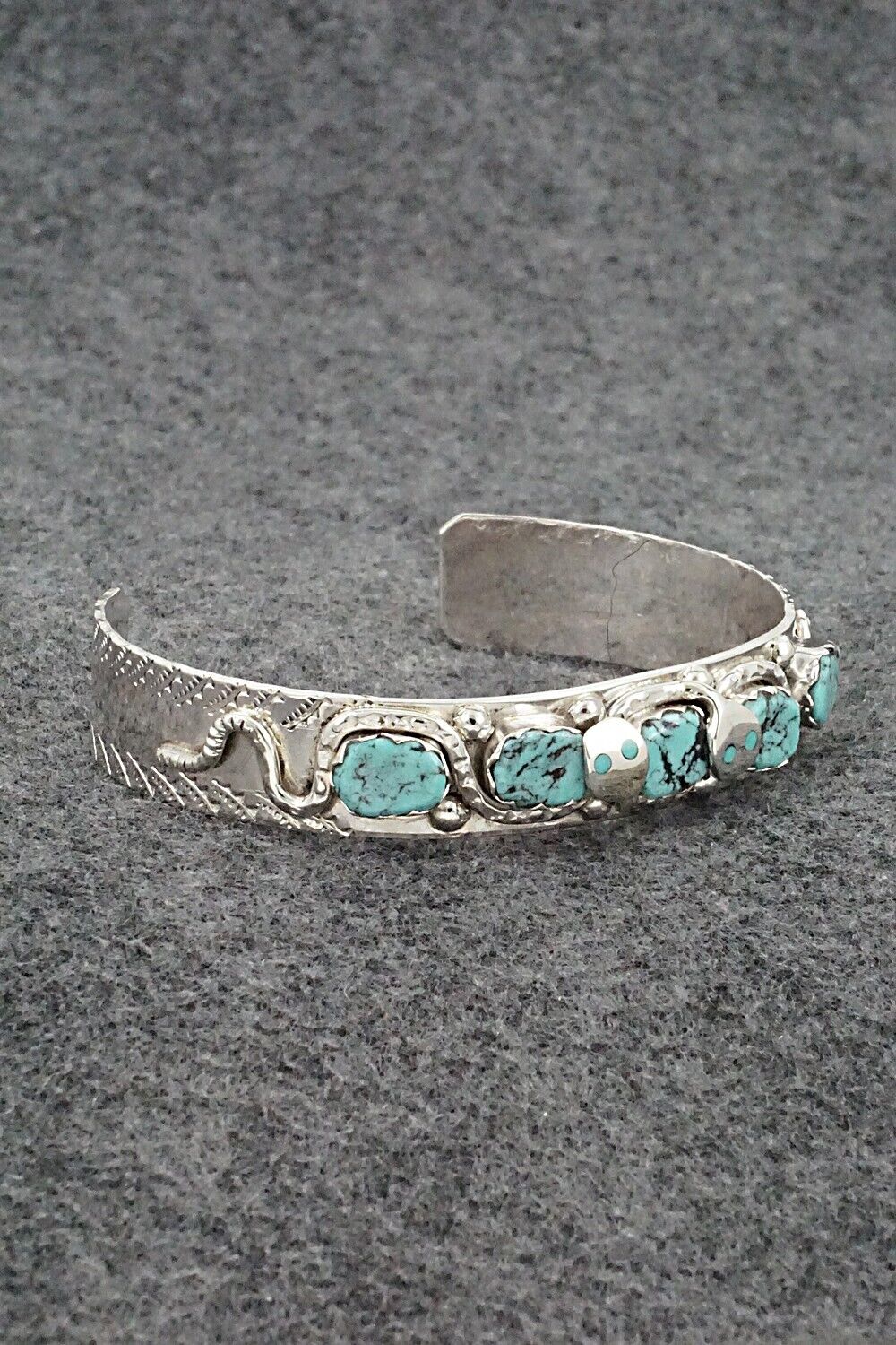 Turquoise & Sterling Silver Bracelet - Joy Calavaza