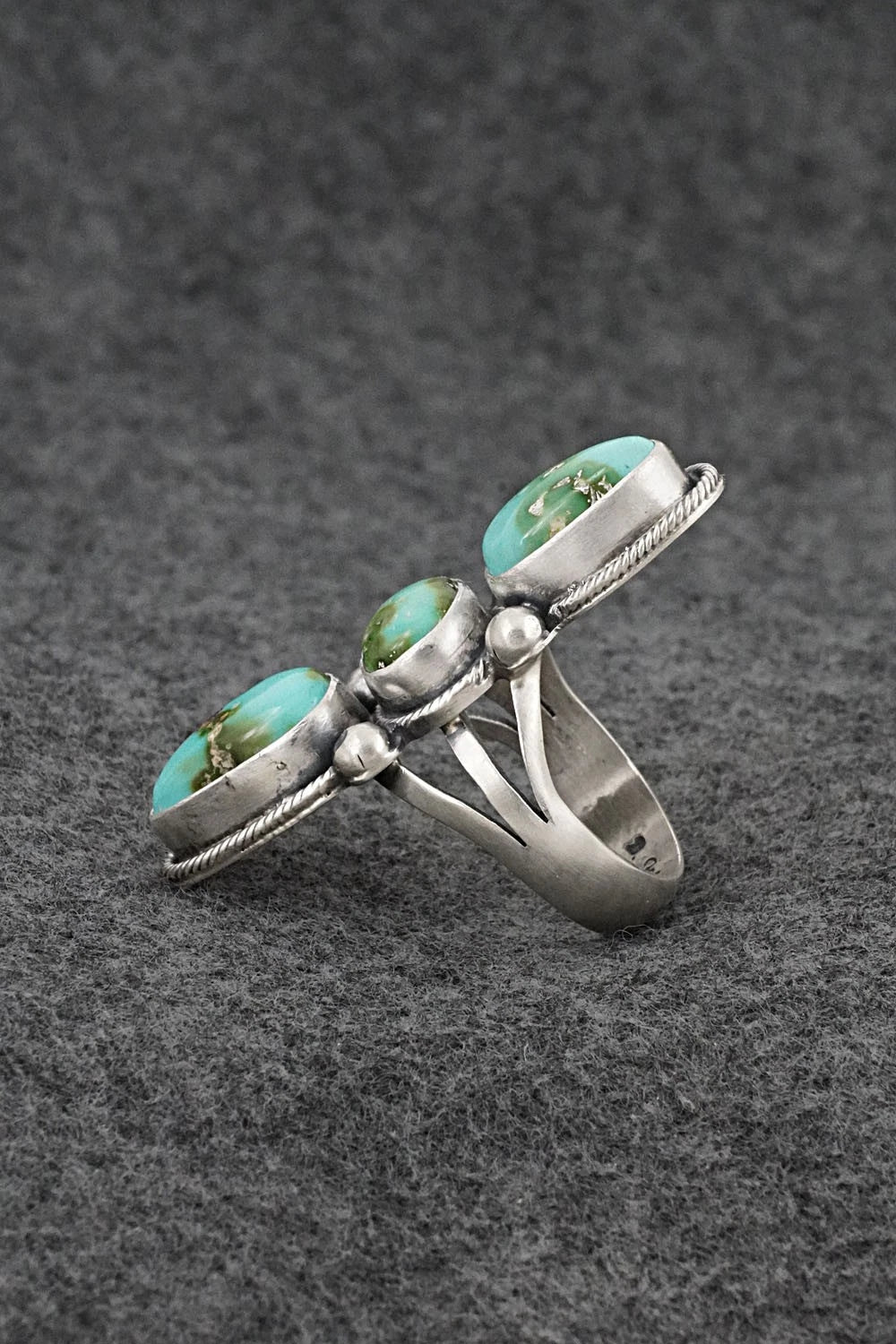 Turquoise & Sterling Silver Ring - Bobby Johnson - Size 9