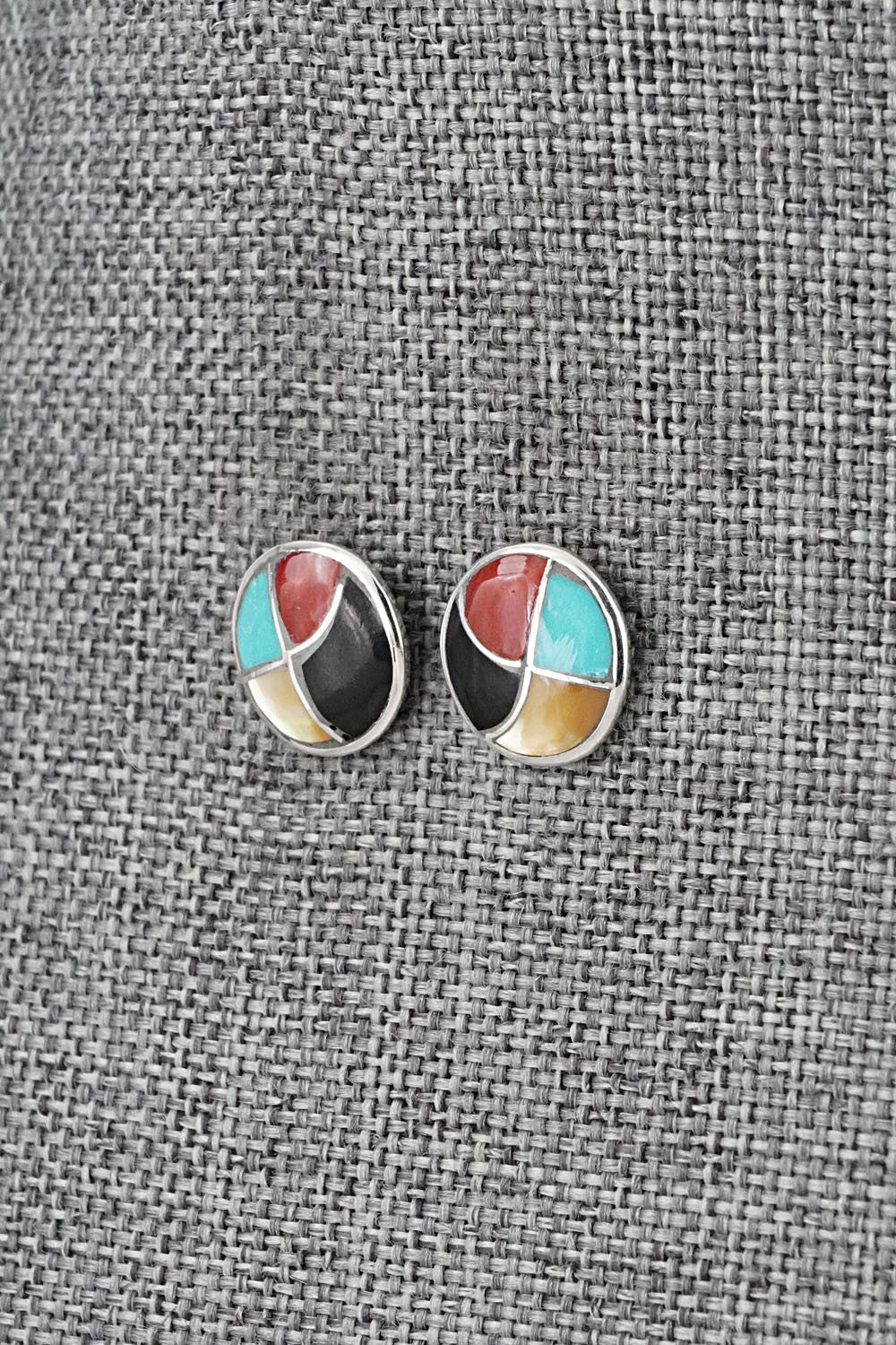 Multi-Stone & Sterling Silver Earrings - Orena Leekya