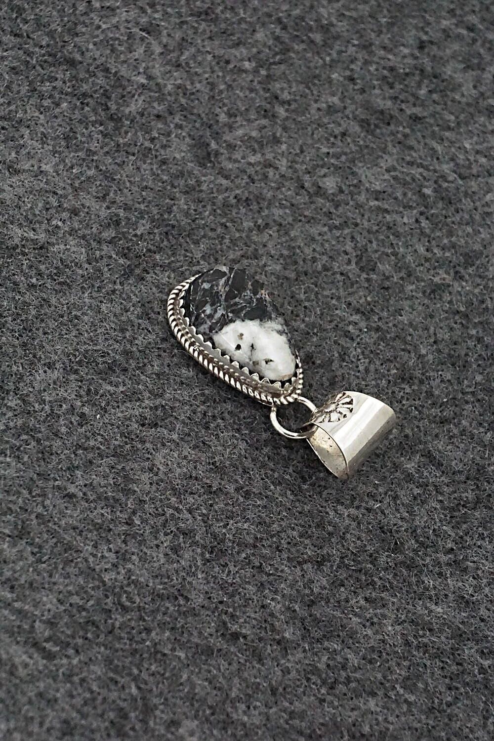 White Buffalo & Sterling Silver Pendant - Ernest Hawthorne