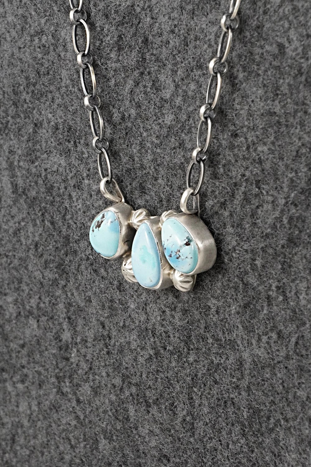 Turquoise & Sterling Silver Necklace - Kathleen Livingston