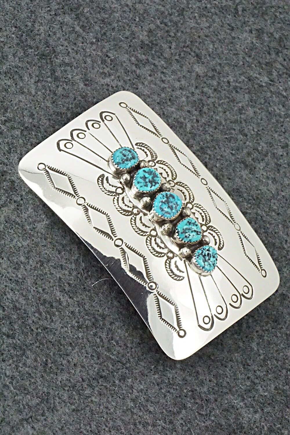 Turquoise & Sterling Silver Belt Buckle - Jolene Begay