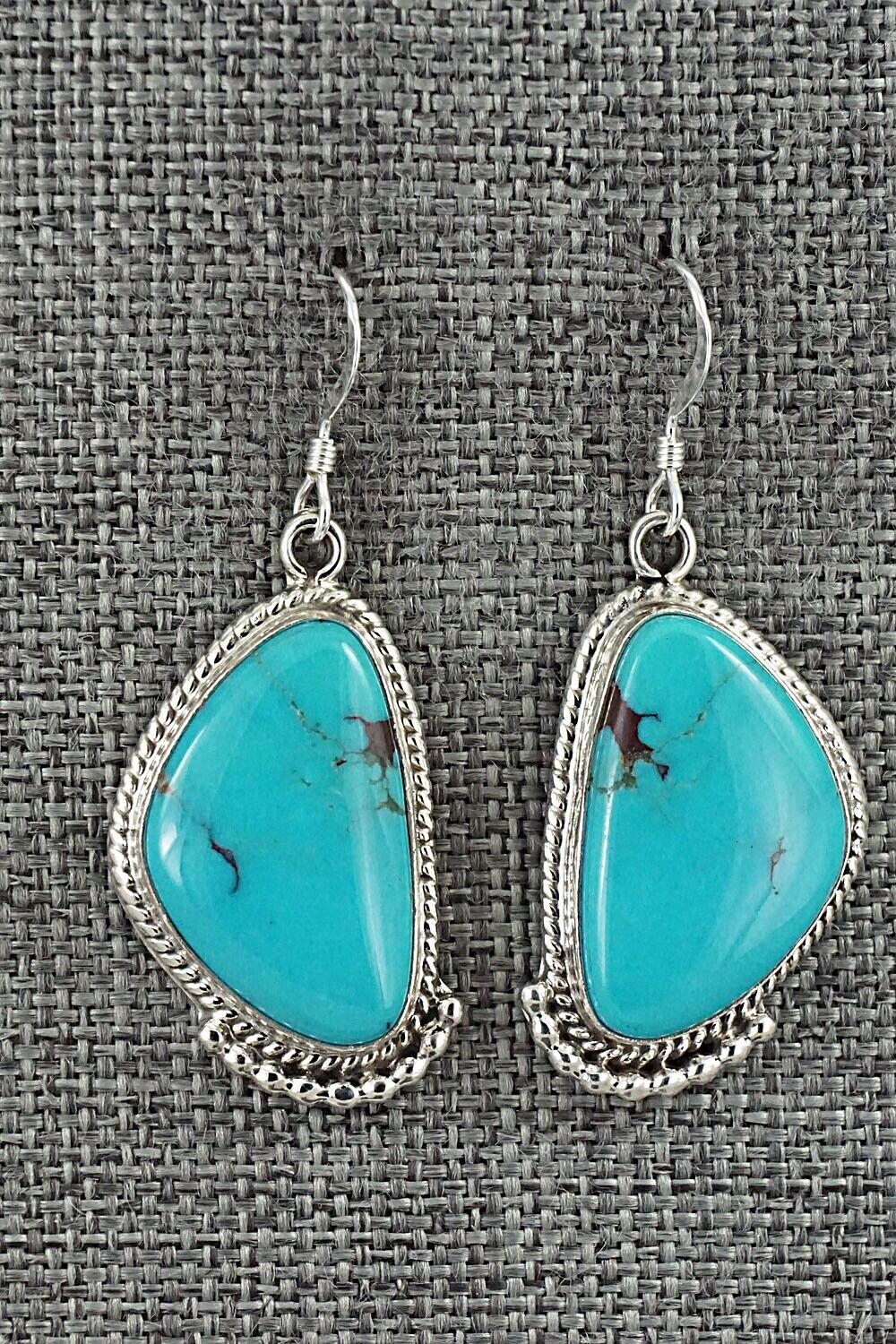 Turquoise & Sterling Silver Earrings - Verley Betone