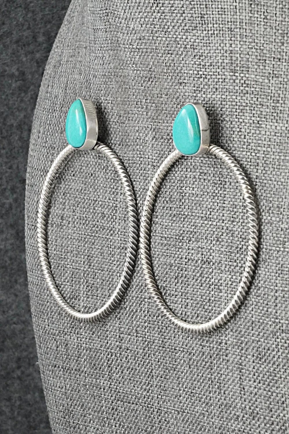 Turquoise & Sterling Silver Earrings - Verley Betone