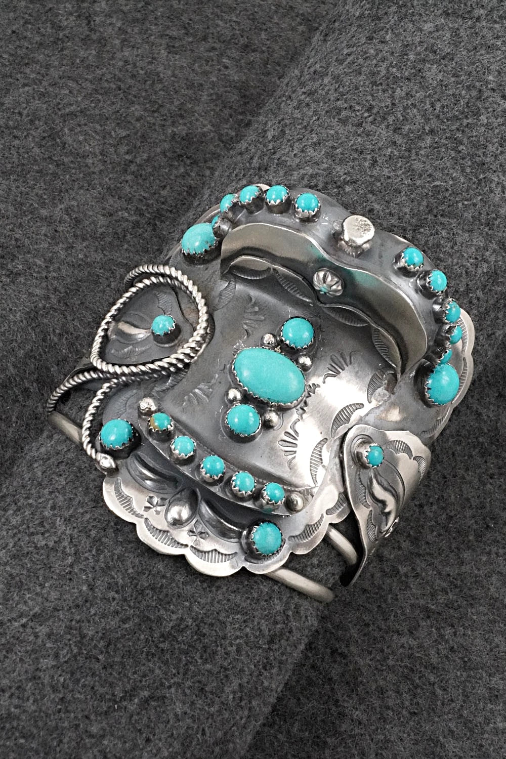 Turquoise & Sterling Silver Bracelet - Tim Yazzie